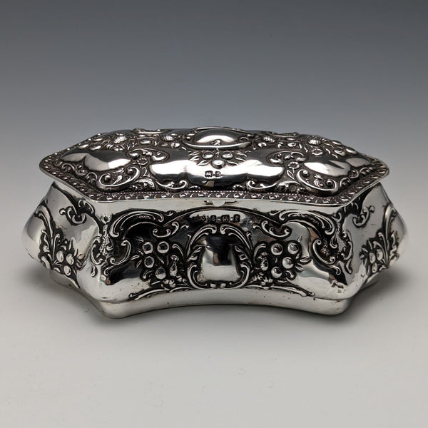 1905 年英國古董純銀首飾盒 202 克 Jones & Crompton